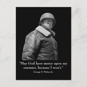 George Patton en Quote Briefkaart