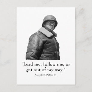 George Patton en Quote Briefkaart