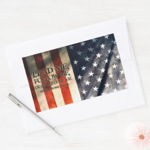 George Patton Inspirerend citaat "Mijn weg" Rechthoekige Sticker