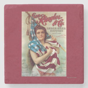 George Ringler en CO. Poster bier Stenen Onderzetter