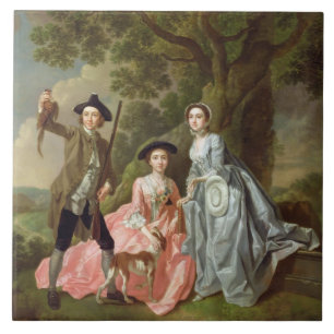 George Rogers met zijn vrouw, Margaret en zijn Sis Tegeltje