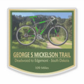 George S Mickelson Trail (bike2) Sticker (Voorkant)