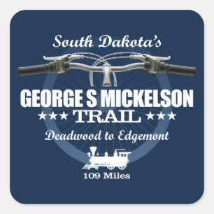 George S Mickelson Trail (H2) Vierkante Sticker
