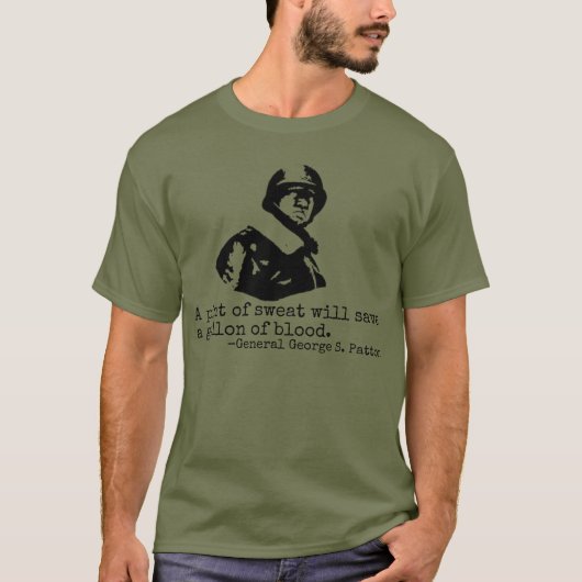 George S. Patton citeert WW2 General Patton T-shirt (Voorkant)