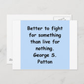 george s patton quote briefkaart (Voorkant / Achterkant)