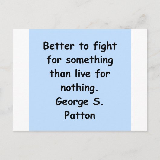 george s patton quote briefkaart (Voorkant)