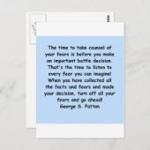 george s patton quote briefkaart (Voorkant / Achterkant)
