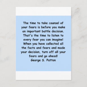 george s patton quote briefkaart
