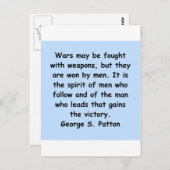 george s patton quote briefkaart (Voorkant / Achterkant)