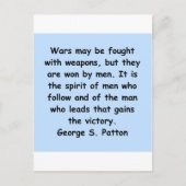 george s patton quote briefkaart (Voorkant)