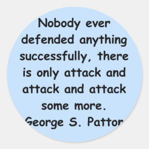 george s patton quote ronde sticker