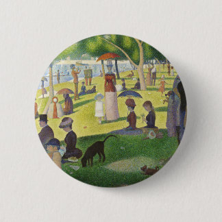 George Seurat op zondag in La Grande Jatte Famous Ronde Button 5,7 Cm