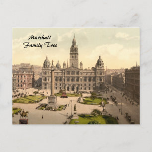 George Square, Glasgow, Schotland Briefkaart