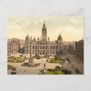 George Square, Glasgow, Schotland Briefkaart