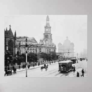 George St Sydney Australia c1898 Archivale print