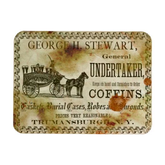 George Stewart Undertaker & Coffins Magnet Magneet (Horizontaal)