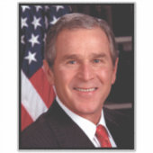 George Struik 43rd Amerikaans President Foto Sticker (Voorkant)