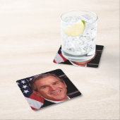 George Struik 43rd Amerikaans President Foto Vierkante Kartonnen Onderzetter (Insitu)