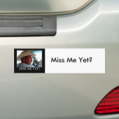 George Struik/Miss me toch? Bumpersticker (Op auto)