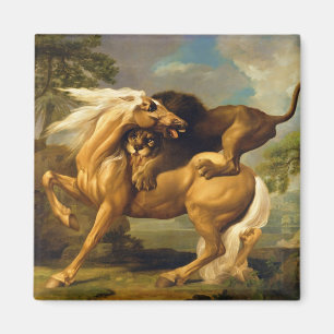 George Stubbs A Lion Attacking a Horse, c.1762 ( Magneet