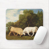 George Stubbs | Bulls Fighting, 1786 (olie op het  Muismat (Met muis)
