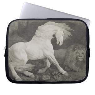 George Stubbs Een paard aangedaan door een leeuw Laptop Sleeve