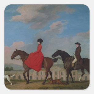 George Stubbs John en Sophia Musters op Vierkante Sticker
