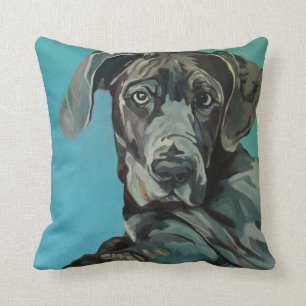 George the Great Dane Dog Portret Pillow Kussen