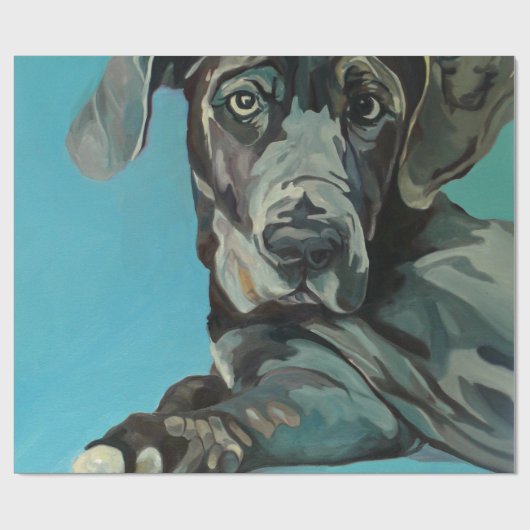 George the Great Dane Wrapping Paper Cadeaupapier (Vlak)