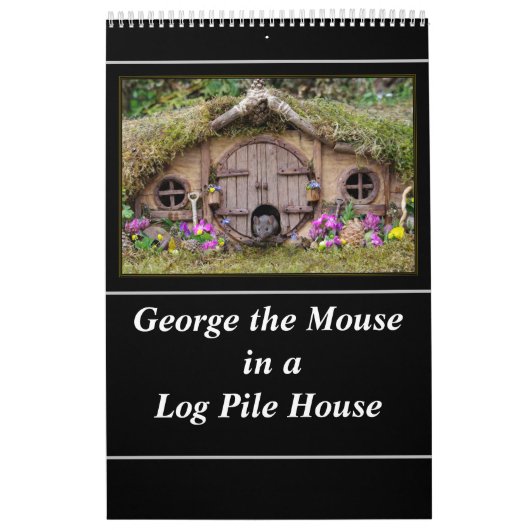 George the mouse in a log pile House  calendar Kalender (Hoes)