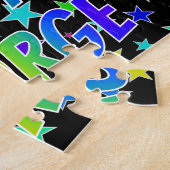 "GEORGE" Voornaam, geun "HAPPY BIRTHDAY" Legpuzzel (Zijkant)