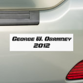 George W. Obamney voor President Bumpersticker (Op auto)