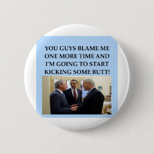 george w struik anti obama grap ronde button 5,7 cm