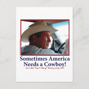 George W Struik in Cowboy Pet Briefkaart
