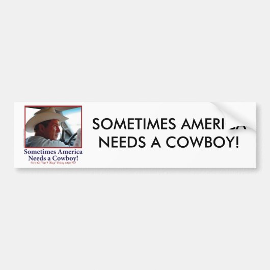 George W Struik in Cowboy Pet Bumpersticker (Voorkant)