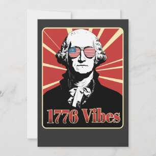 George Washington 1776 Sfeer Patriottische Zonnebr Kaart