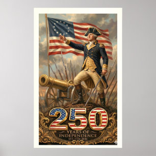 George Washington: 250 Jaar Onafhankelijkheid Comm Poster