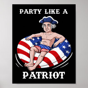 George Washington 4 juli VS Patriottisch plezier Poster