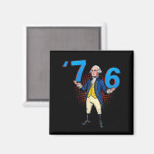 George Washington 76 Gegooid Zes Zeven Magneet (Voorkant / Achterkant)
