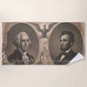 George Washington Abraham Lincoln Eagle Patriotic Strandlaken