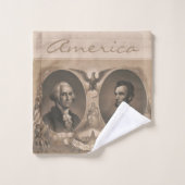 George Washington Abraham Lincoln Eagle Vintage am (Gant de toilette)