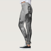 George Washington Abraham Lincoln Patriotic 4 juli Leggings (Links)