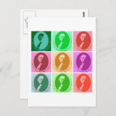 George Washington Abstract Briefkaart (Voorkant / Achterkant)