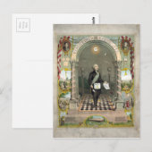 George Washington als Freemason Briefkaart (Voorkant / Achterkant)