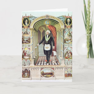 George Washington als Freemason Kaart
