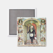 George Washington als Freemason Magneet (Voorkant / Achterkant)