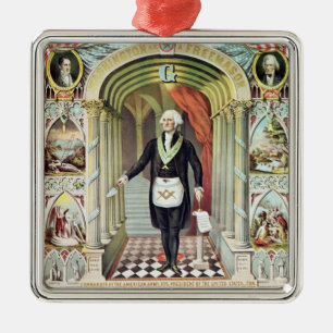 George Washington als Freemason Metalen Ornament