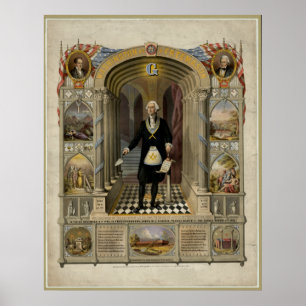 George Washington als Freemason-portret, 1867. Poster