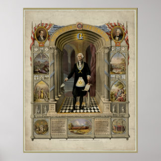 George Washington als Freemason-portret, 1867. Poster