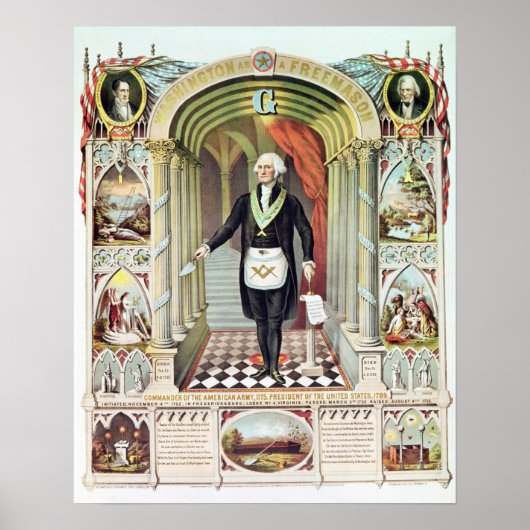 George Washington als Freemason Poster (Voorkant)